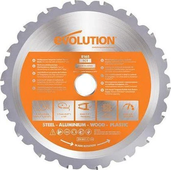 Evolution universalus TCT pjūklas Evolution RAGE 165mm / 18z