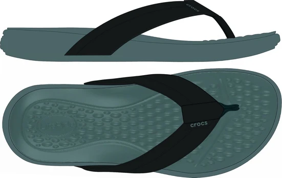 Crocs™ Yukon Surf Flip Slate Grey/Black - 44,5