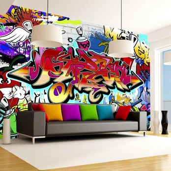 Artgeist Fototapetas - Street art:red theme