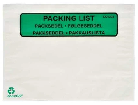 BNT Følgeseddellommer Docustick Žalias C5 med tryk - (1000 stk.)