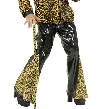 LEOPARD BELL BOTTOM PANTS vinyl