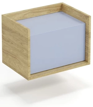 Spintelė Mobius 1D, ąžuolo/žydra, 41 cm x 50 cm x 36 cm