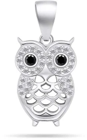 Brilio Silver Sidabrinis pakabukas su cirkoniais Owl PT71W