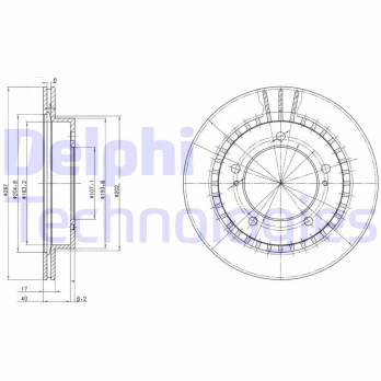 Stabdžių diskas DELPHI BG3158