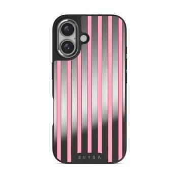 Strawberry Jam - iPhone 16 Case, Elite Mirror Dark (MagSafe) / Silver