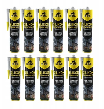 Baltas universalus neutralus silikonas 12 vnt.