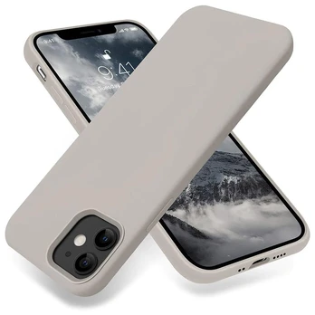 Riff Slim &amp; Soft Silicone Soft Back Cover Case for Apple iPhone 15 Pro Max Grey