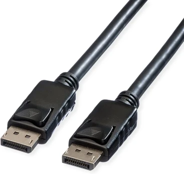Roline Displayport kabelis, Dp-dp, v1.2, St - St, Tpe, juodas, 5 m