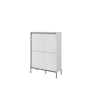 Komoda TREND TR3BIC-V2, balta/juoda