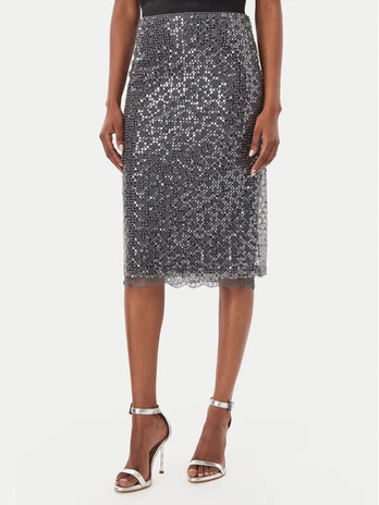 Marella Midi sijonas Agevole 2623776034 Pilka Regular Fit