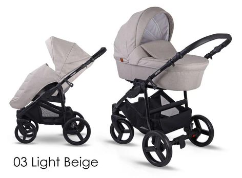 Vaikiškas universalus vežimėlis Lonex SOFT 2in1, light beige
