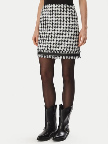 KARL LAGERFELD Mini sijonas B4W12013 Juoda Regular Fit