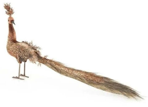 Figūrėlė, „Povas“, 60 cm, ruda/aukso