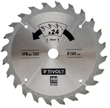 Diskinis pjūklas medžiui 210x30mm, z24, 15°, (20mm adapteris)
