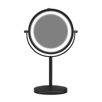 Gillian Jones - Table Mirror w. Strong LED Light - Mat Juodas