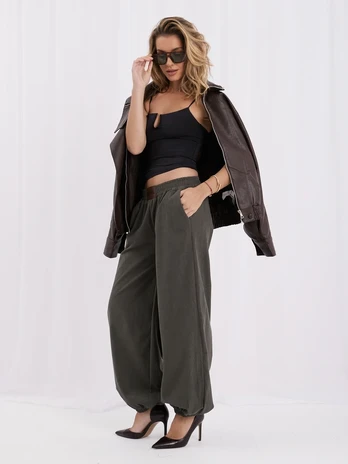 Rue Paris Kelnės-IT-SP-10603.50-khaki