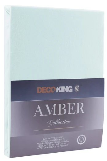 Jersey paklodė su guma Decoking AMBER Mint, 160x200 cm