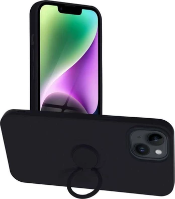 Dėklas Forcell OEM Futerał SILICONE RING do IPHONE 14 juoda