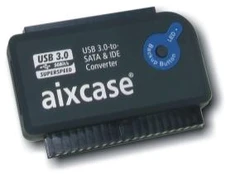 Kištukinis Aixcase USB 3, 0 - SATA / IDE Juoda (AIX- BLUSB3SI- PS)