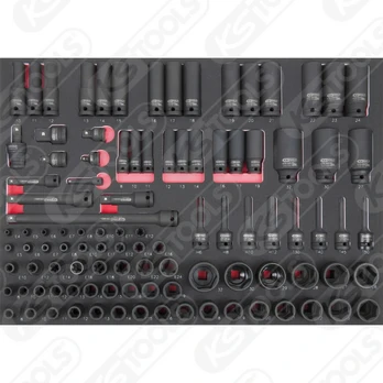 Smūginių galvučių kompl.1/4"+3/8"+1/2" SCS, 102 vnt, KS Tools