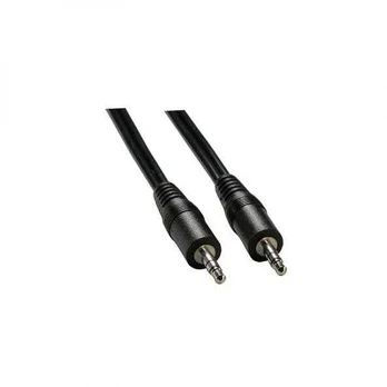 Audio Kabelis Jack (3,5mm) M - Jack (3,5mm) M, 1.5m, juoda, Logo