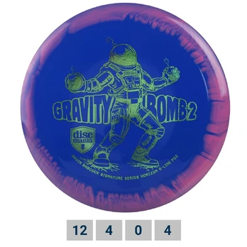 Diskgolfo diskas Distance Driver S-LINE HORIZON PD2 Gravity Bomb 2 Blue/Pink
