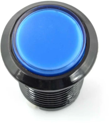 Arcade Push Button 3.3cm - mėlynas su pašvietimu
