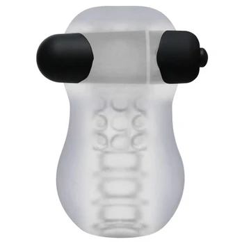 Doc Johnson GoodHead Helping Head Pro Frosted Vibrating Sleeve 3”