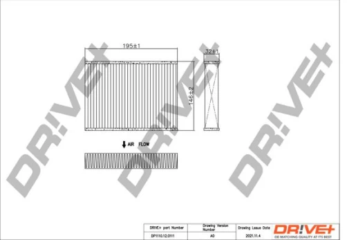 Filtras, salono oras Dr!ve+ DP1110.12.0111
