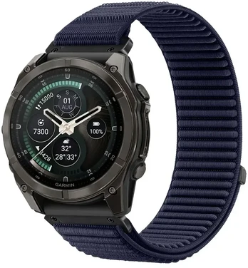 Mėlyna apyrankė Garmin Fenix 5 / 6 / 6 Pro / 7 / 8 / 8 Pro / 9 / 9 Pro (47 mm) "Tech-Protect NylonLoop"