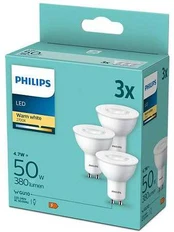 Philips LED Spotlight GU10 WW 3-Pack 50W 2700K