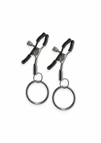 NS Novelties Bound Adjustable Nipple Clamps C2 Nickel-Free Silicone Tips