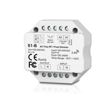 230V Valdiklis TRIAC + Push DIM S1-B