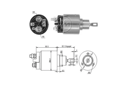 Solenoidinis jungiklis, starteris ERA ZM574