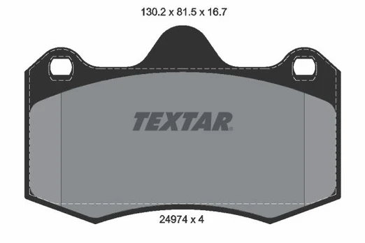Stabdžių trinkelių rinkinys, diskinis stabdys TEXTAR 2497401