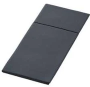 Serviet Duni Bio Dunisoft Duniletto Slim 25x33cm FSC med bestik-fold sort,65 stk/pk