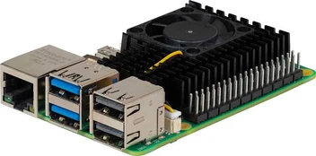 Raspberry Pi -jäähdytyssiili tuulettimella, Raspberry Pi 5 B, musta kaina
