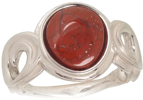 Diamond Sky Jewelry Sidabrinis žiedas su jaspiu „Ancient Ember“