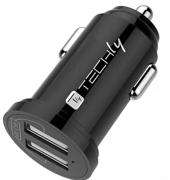Techly USB Autoladegerät 4800mA 2p Juodas