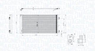 Kondensatorius, oro kondicionierius MAGNETI MARELLI 350203747000 kaina