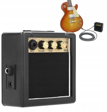 Mini gitaros stiprintuvas gitarai ir bosinei gitarai 3w