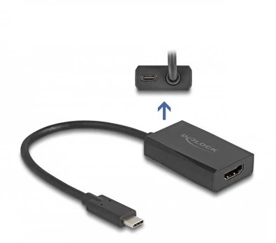 Delock Adapteris HDMI Buchse zu USB Type-C™ Stecker (DP Alt Mode) 4K mit PD 100 W