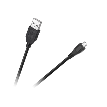Cabletech USB - micro USB kabelis 0.2m Juodas