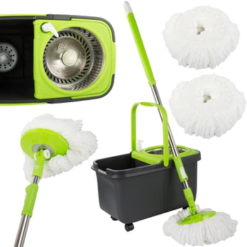 Verk Group Rotary mop rotary 360 dispenser bucket set 2x microfibre pads