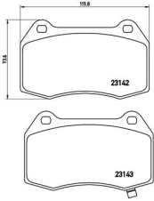 Stabdžių trinkelių rinkinys, diskinis stabdys BREMBO P 56 047 kaina