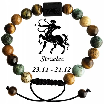 Versatile Vyriška apyrankė su Šaulio Zodiako ženklu, akmenys