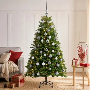 Dirbtinė Kalėdų eglutė su burbulais 150 cm 150 LED Šilta balta