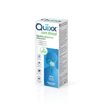 Quixx Sore Throat sirupas, 100 ml
