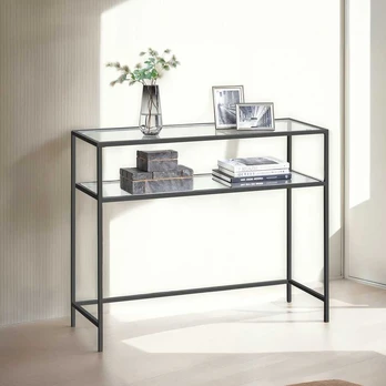 Konsolinis stalas, VASAGLE LGT025A01, 35x100x80 cm, Juodas