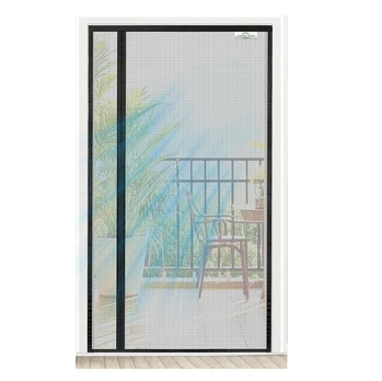 Screen Door magnetinis tinklelis nuo uodų durims 90×190 cm, juodas